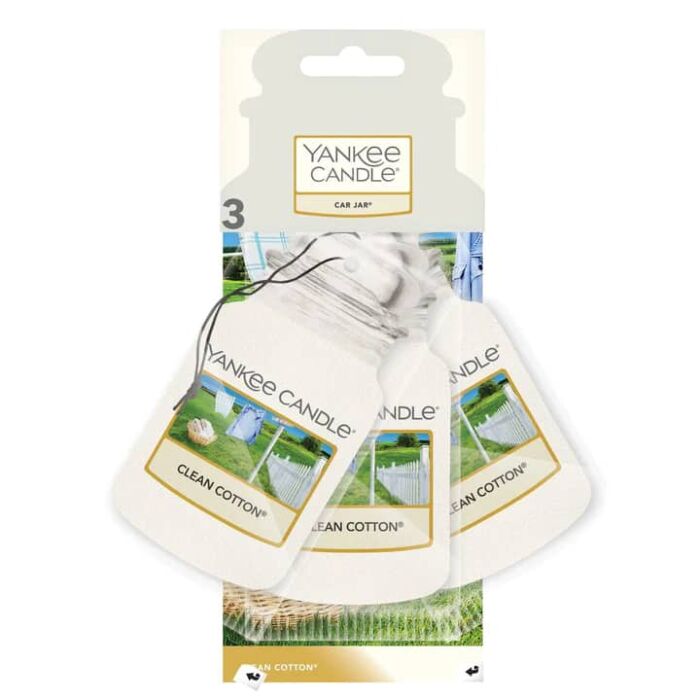 Yankee Candle Clean Cotton Car Jar (3-Pack)